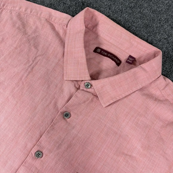 Tori Richard Other - Tori Richard‎ Hawaiian Shirt Mens 2XL Pink Button-Up Short Sleeve Cotton